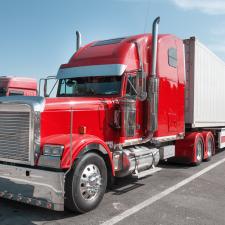 Semi truck washing